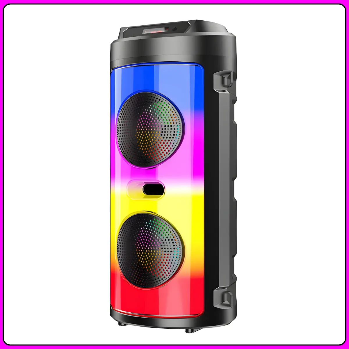 Портативна Bluetooth колонка 2х6.5″ з RGB-підсвіткою, мікрофоном і пультом ДК ZQS4248