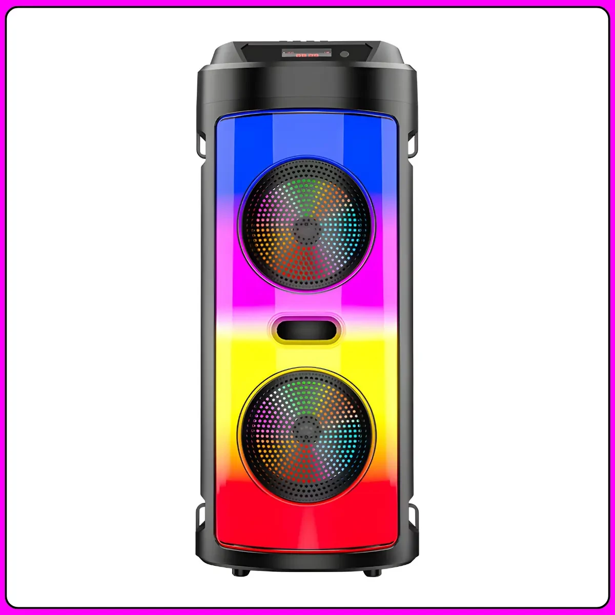 Портативна Bluetooth колонка 2х6.5″ з RGB-підсвіткою, мікрофоном і пультом ДК ZQS4248