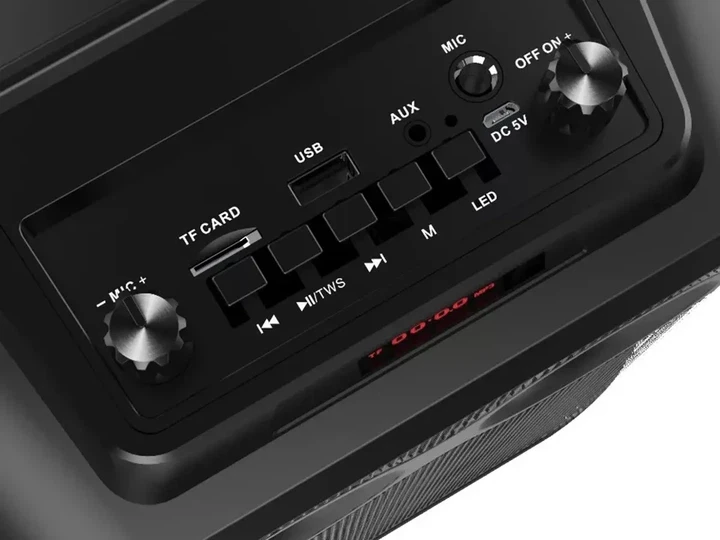 Портативна Bluetooth колонка ZQS8120 з LED-підсвіткою, мікрофоном та FM-приймачем (20 Вт)