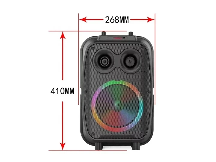 Портативна Bluetooth колонка ZQS8120 з LED-підсвіткою, мікрофоном та FM-приймачем (20 Вт)