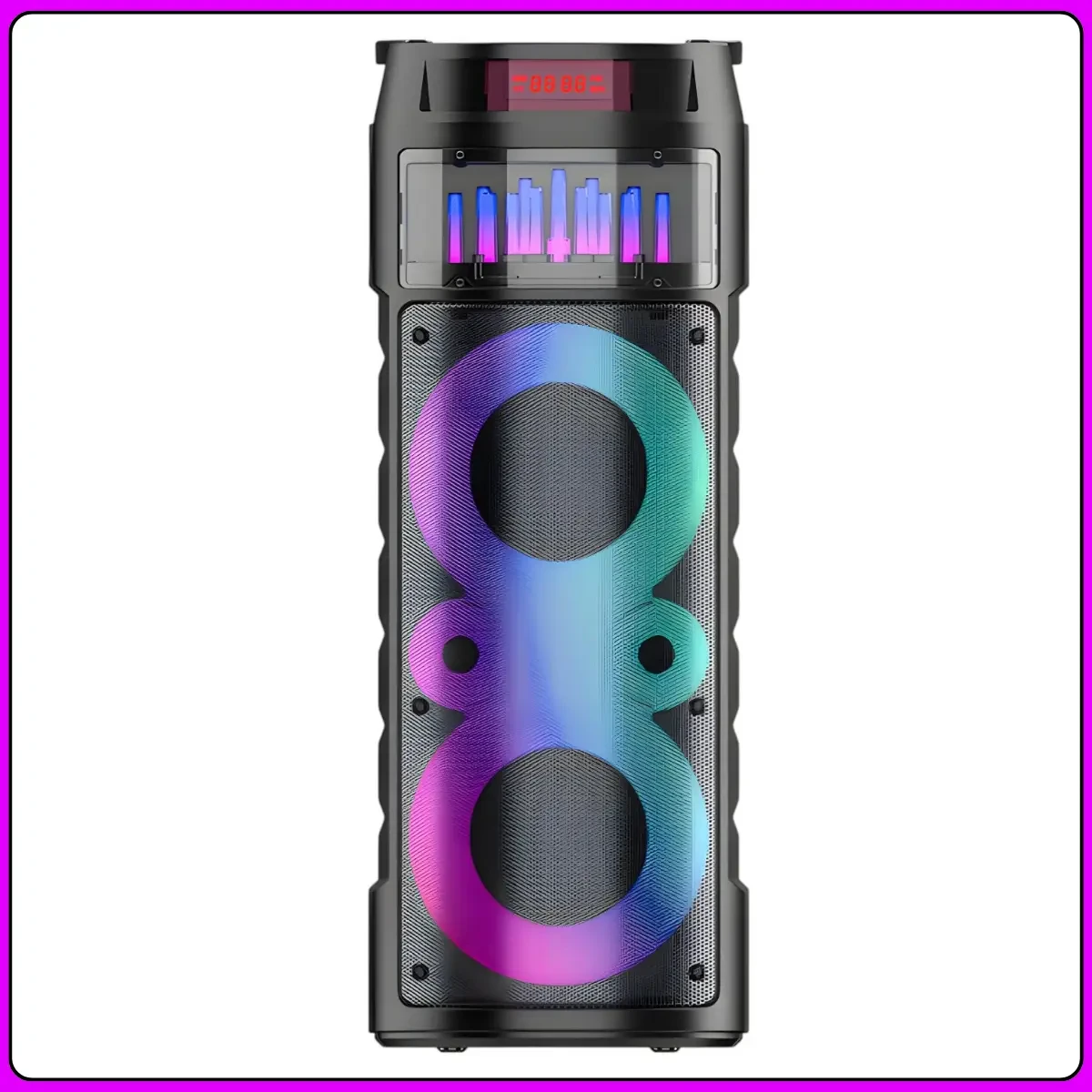Портативна Bluetooth колонка 2х6.5″ з дротовим мікрофоном і пультом ДК JQS6221 30W