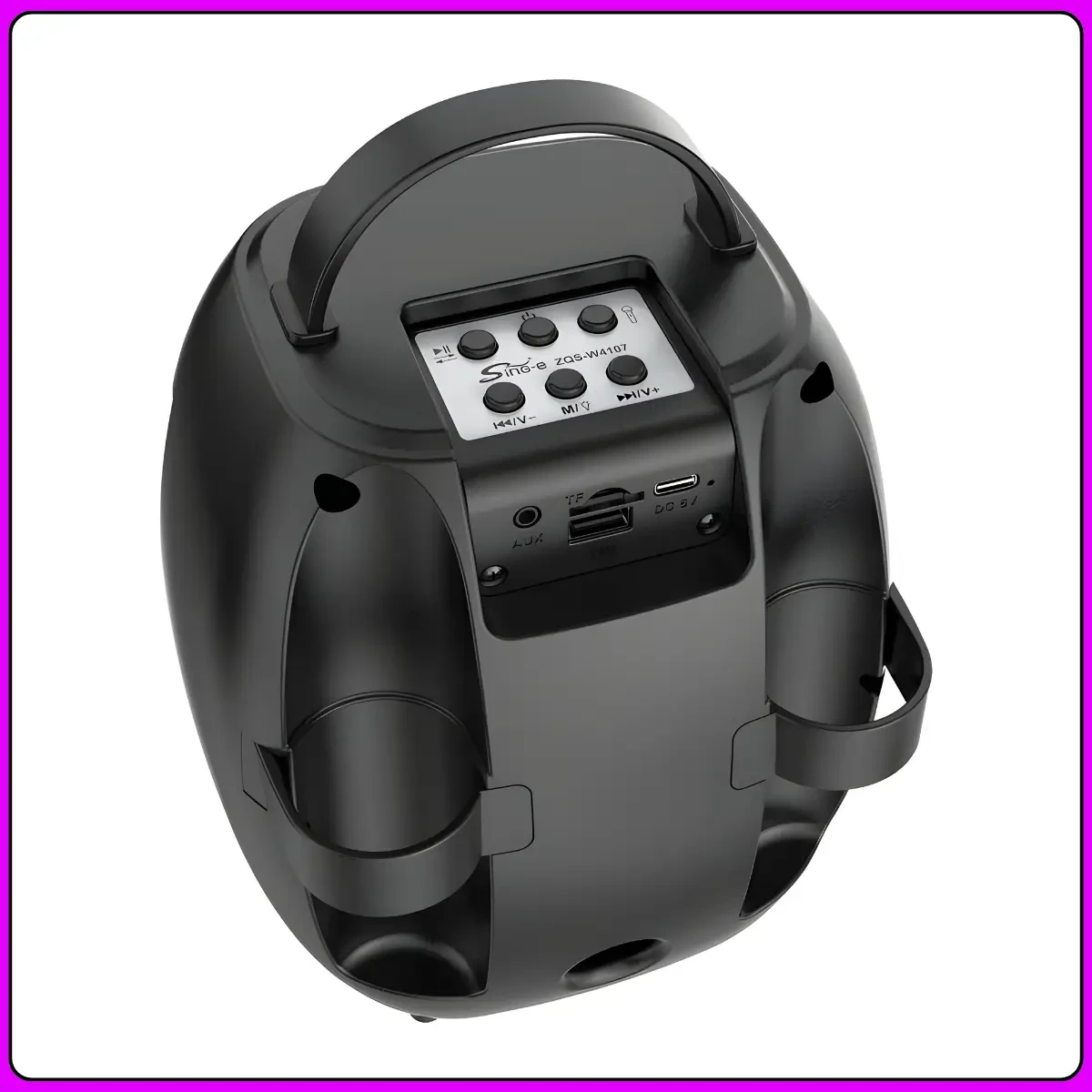 Портативна Bluetooth колонка 4″ з двома бездротовими мікрофонами ZQS-W4107 8W