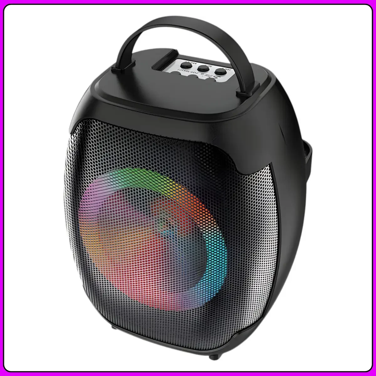 Портативна Bluetooth колонка 4″ з двома бездротовими мікрофонами ZQS-W4107 8W