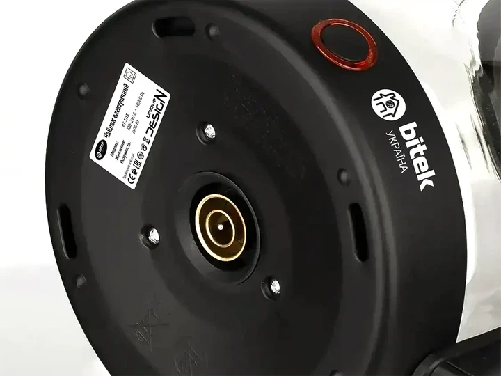 Електрочайник скляний 2 л, 2400 Вт, BITEK BT-3113 / Електричний чайник кухонний/Прозорий електрочайник