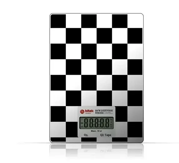 Ваги кухонні електронні BITEK BT-8078 до 10 кг з LCD-дисплеєм, точні побутові ваги для кухні