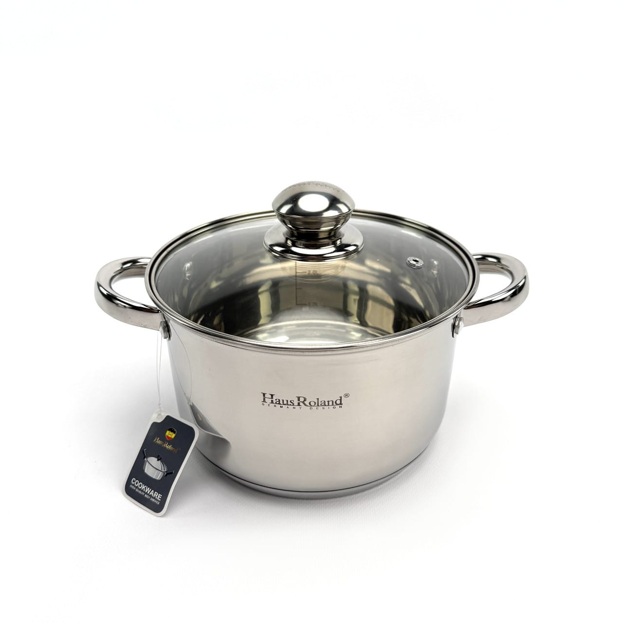 Набір каструль Haus Roland HR148-6, 3 шт. з неіржавкої сталі 2,9/3,9/5,1 л. Сріблястий (HR148-6)