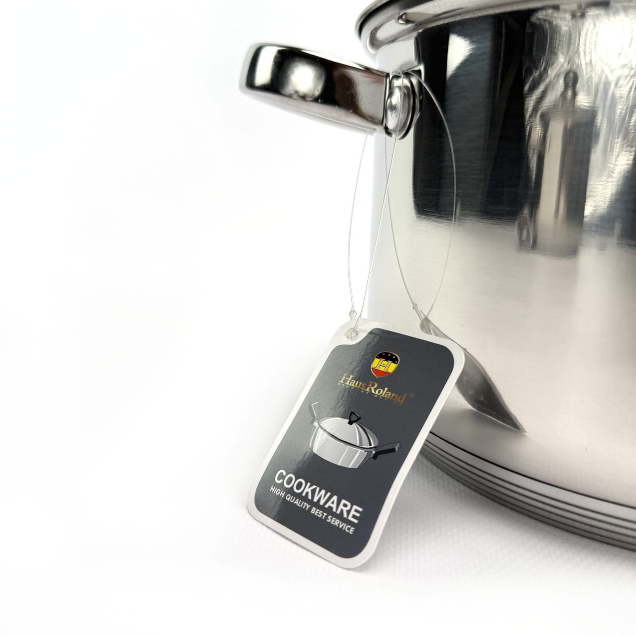 Набір каструль Haus Roland HR148-6, 3 шт. з неіржавкої сталі 2,9/3,9/5,1 л. Сріблястий (HR148-6)