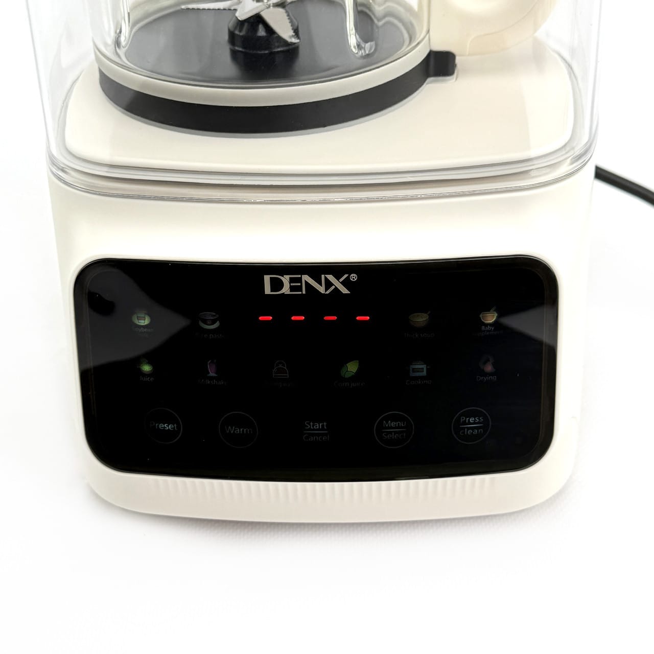 Блендер стаціонарний DENX DX2072 з чашею 1,5 л і звукоізоляцією. Білий (DX2072)