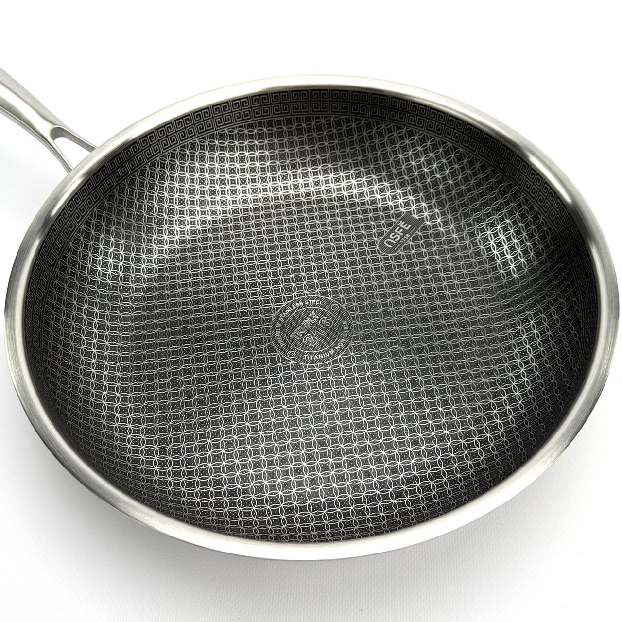 Сковорода OSFE EB-7526, 26 см, з гібридним антипригарним покриттям, без кришки. Срібляста (EB-7526)