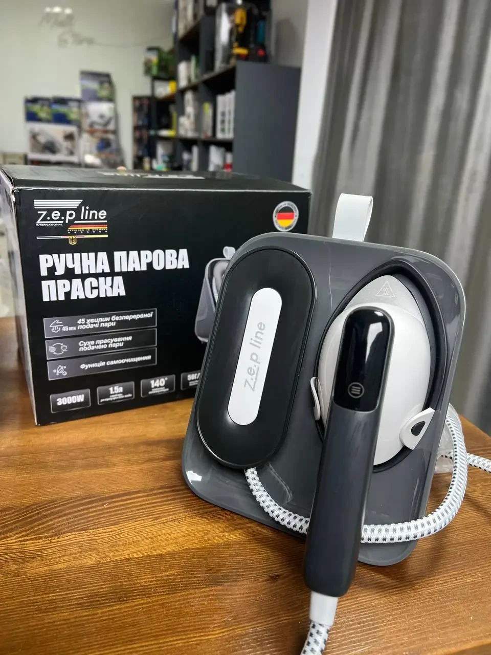Відпарювач Zepline ZP-00222 Pro Сірий – з функцією самоочищення та сенсорне керування