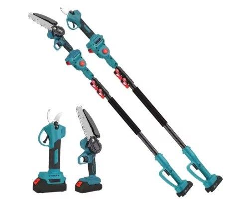 Акумуляторний набір 3в1 AUTOO секатор + міні-пила + телескопічний висоторіз до 2 м, 36V, 2 акумулятори, садовий інструмент