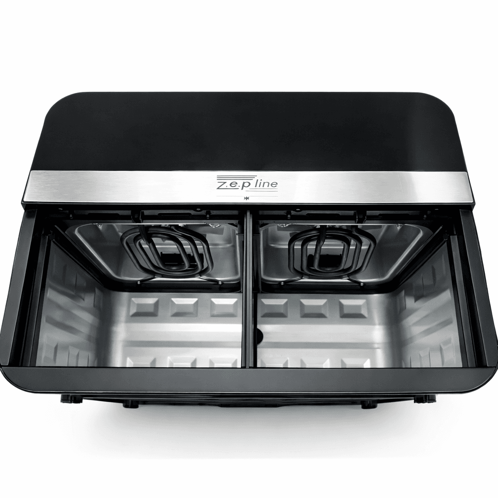 Аерофритюрниця Zepline ZP0218 12 л 4200 Вт дві чаші 6 л + 6 л антипригарне покриття Аерогриль і мультипеч