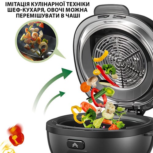 Smart-аерогриль Zepline ZP-140, аерофритюр 10 л, 4000 Вт, 18 програм, сенсорне керування, чорний Сірий