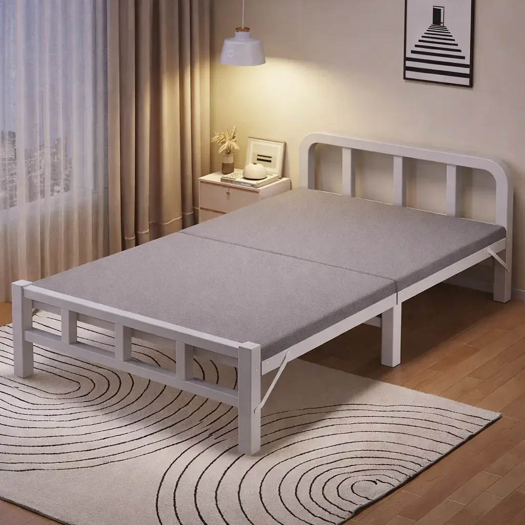 Розкладне ліжко до 120 кг, 190x80x38 см, NKD-03, Сіре/Складачка/Складне ліжко/ліжко в спальню докладніше