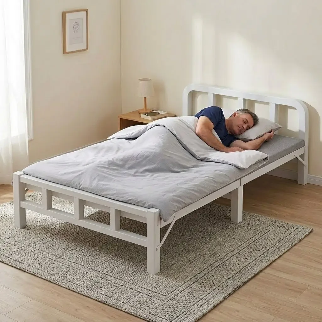 Розкладне ліжко до 120 кг, 190x80x38 см, NKD-03, Сіре/Складачка/Складне ліжко/ліжко в спальню докладніше