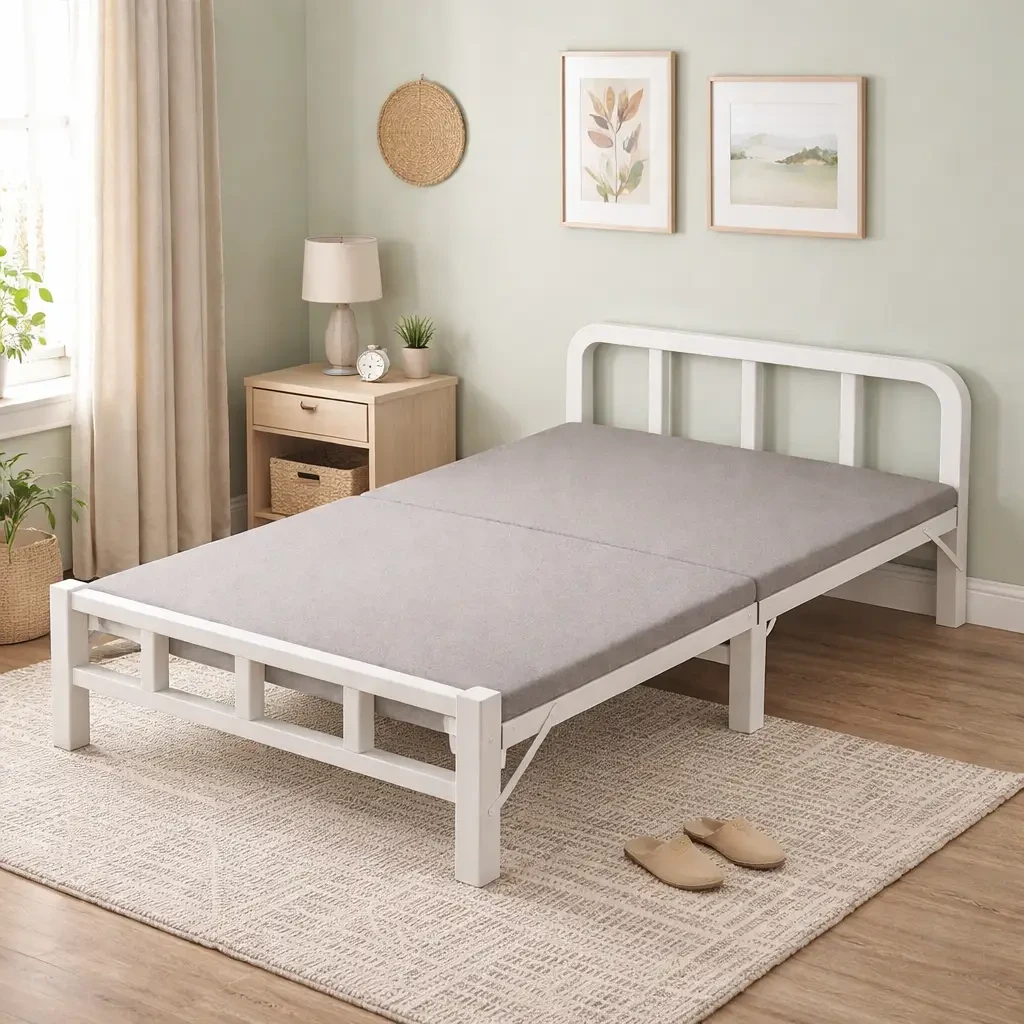 Розкладне ліжко до 120 кг, 190x80x38 см, NKD-03, Сіре/Складачка/Складне ліжко/ліжко в спальню докладніше