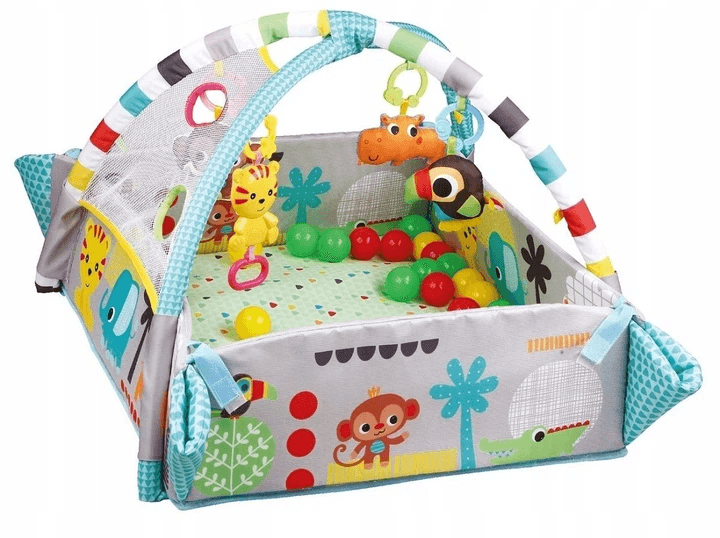 Ігровий килимок LEAN Toys 5в1 з кульками в подарунок / Розвивальний килимок для дітей X-647
