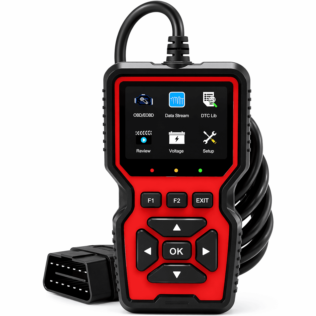 Автомобільний діагностичний сканер V519 OBD2, Червоний/ Автосканер помилок/тестер діагностичний для авто