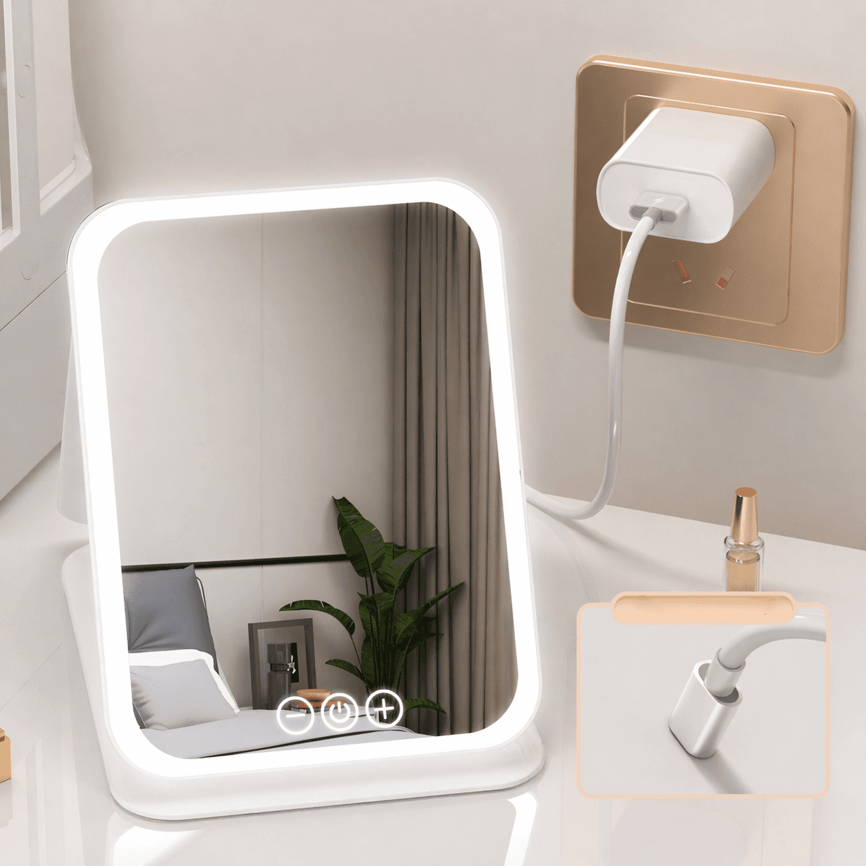 Дзеркало для макіяжу Lighted makeup mirror з LED підсвічуванням