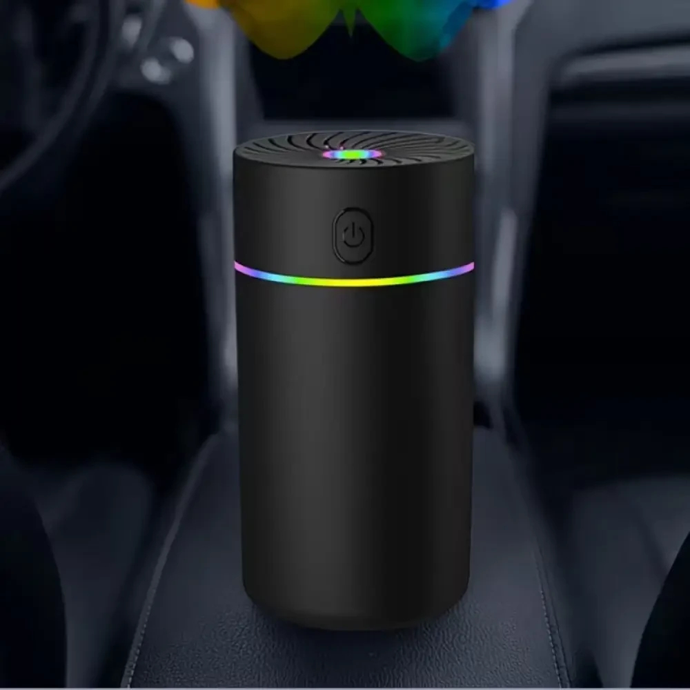 Автомобільний зволожувач повітря з підсвіткою, USB, Чорний/Зволожувач для авто/Аромодифузор у машину
