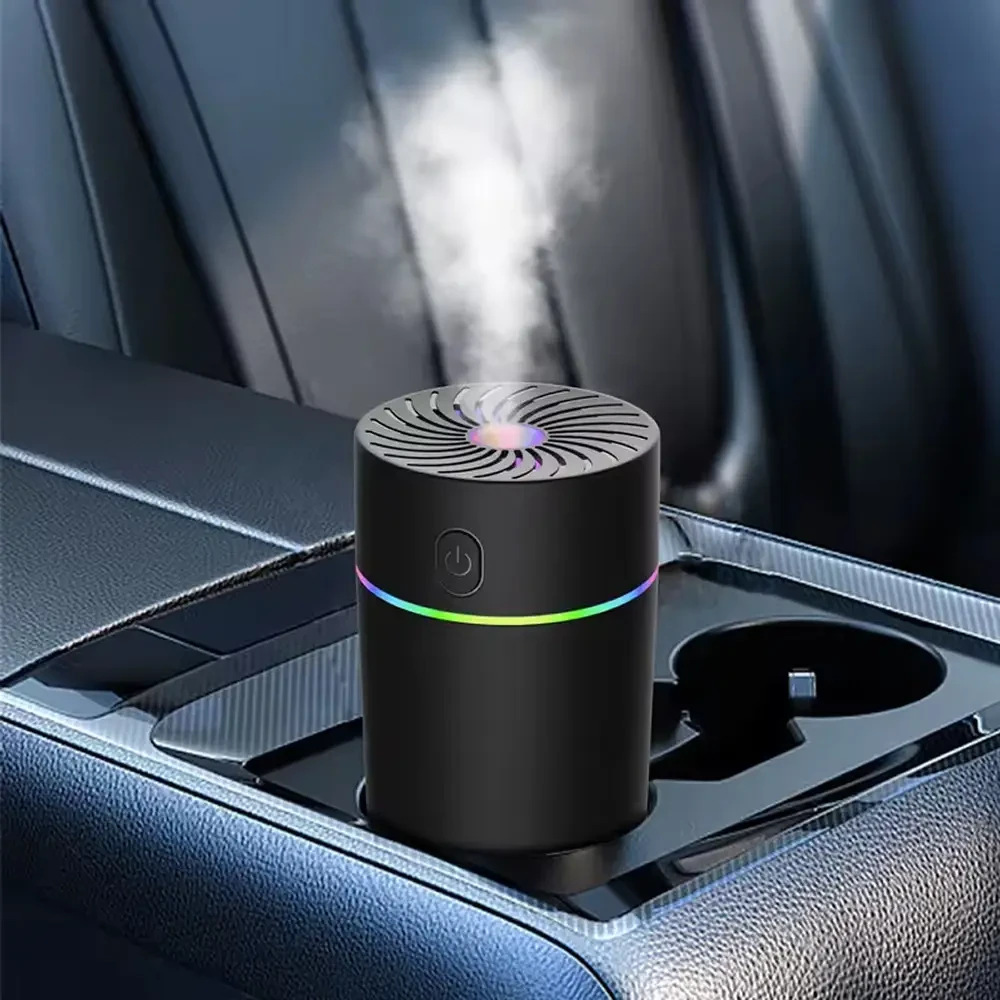 Автомобільний зволожувач повітря з підсвіткою, USB, Чорний/Зволожувач для авто/Аромодифузор у машину