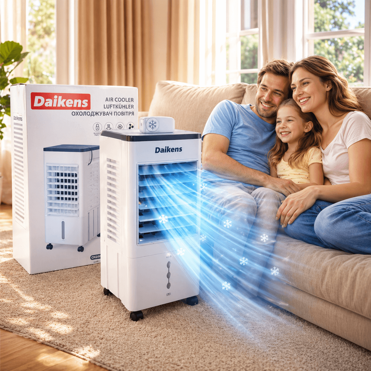 Підлоговий охолоджувач DKNS DH2025-01A 10л/3800w