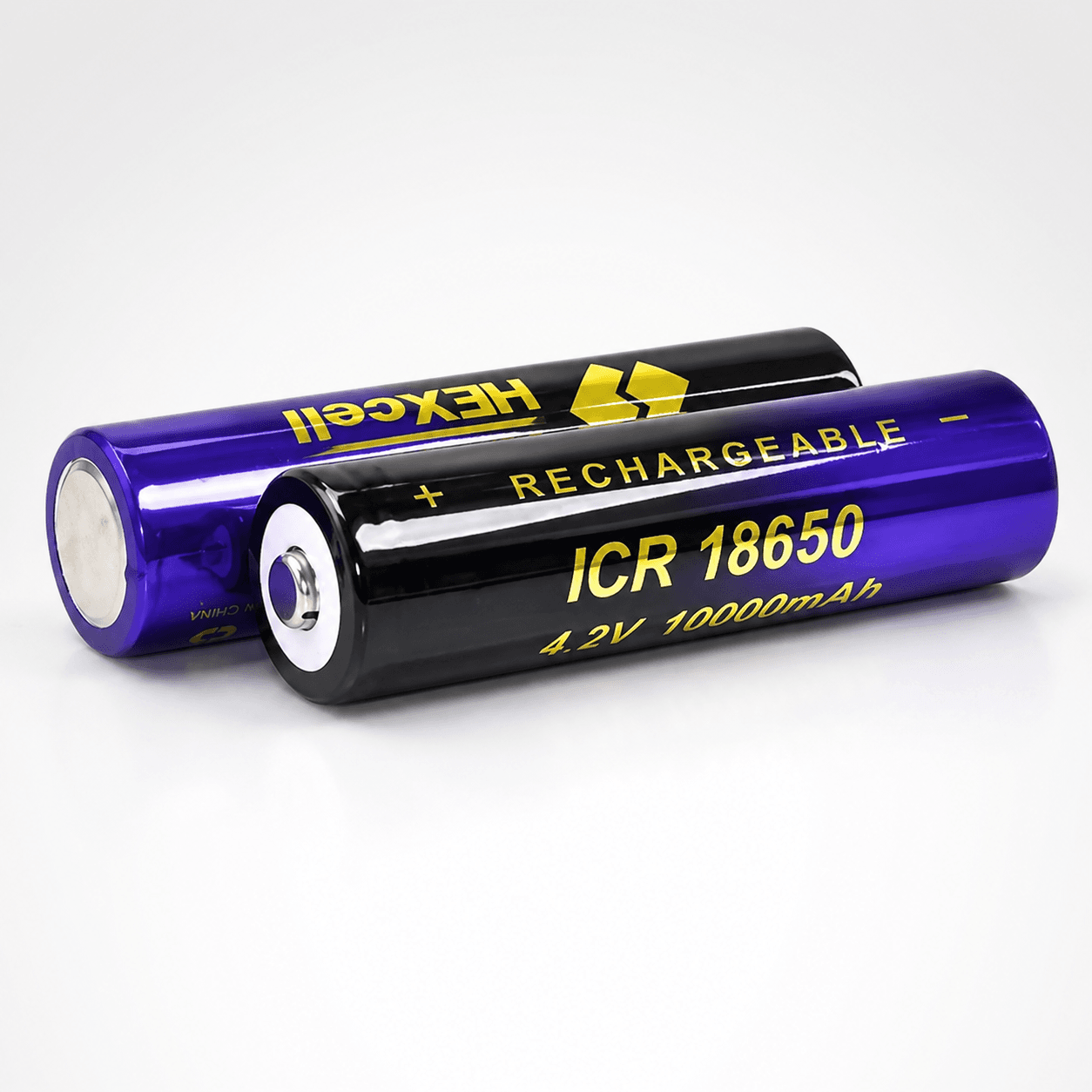 Акумулятор 18650 HEXcell 10000 мА·год 4.2В Li-ion із захистом від короткого замикання для ліхтарів і портативної техніки