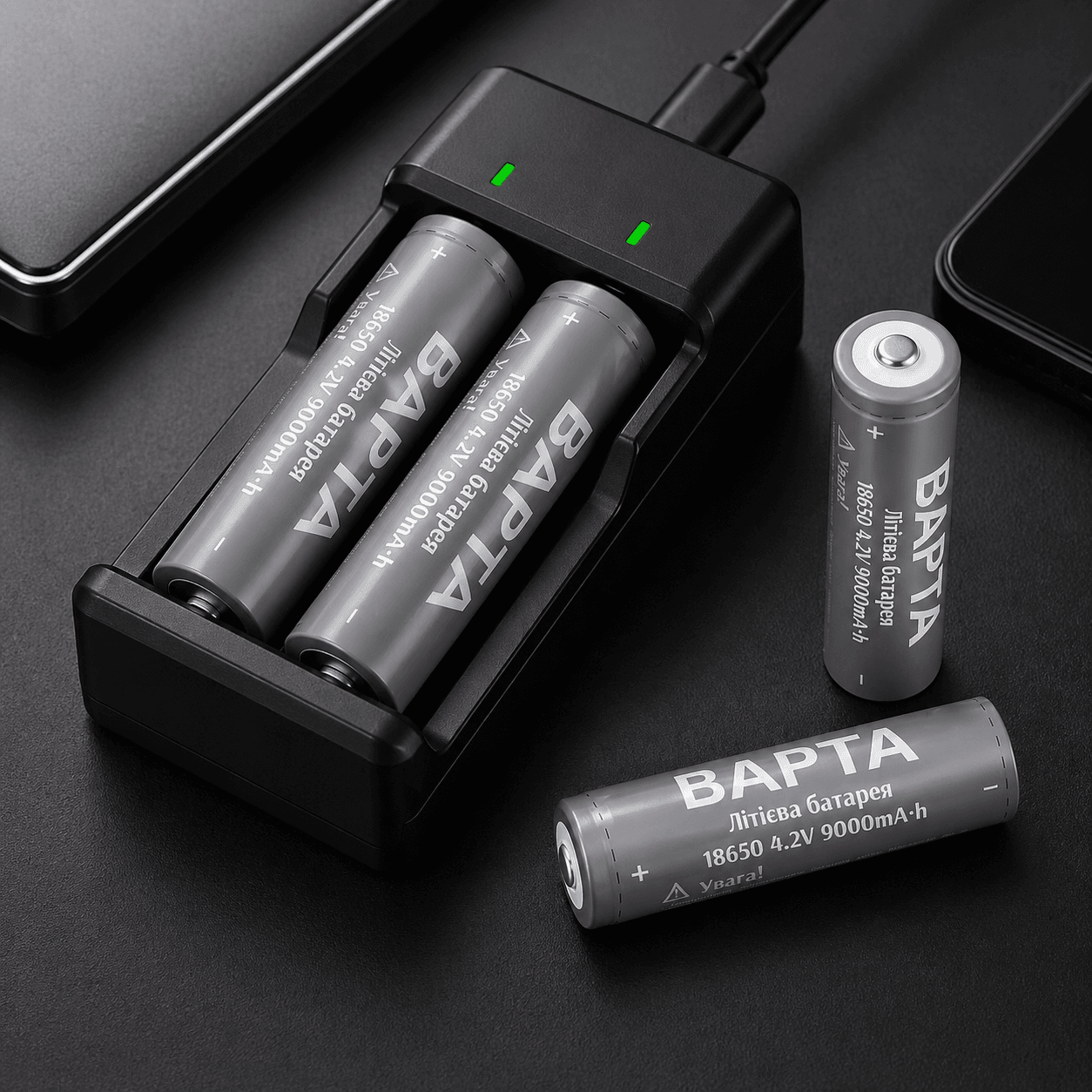 Акумулятор BAPTA BP-0900 18650 Li-Ion 9000 мА·год 4.2В для ліхтарів, power bank і портативної техніки