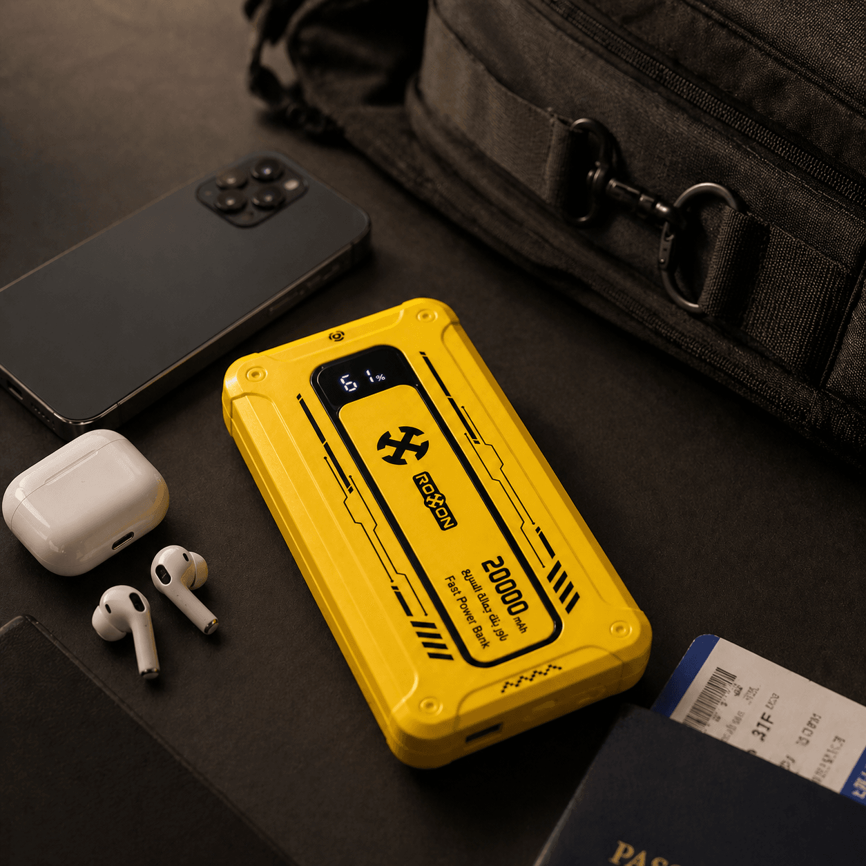 Зовнішній акумулятор Power Bank 20000mAh 22.5W ROXON RO11 швидка зарядка для смартфонів та гаджетів