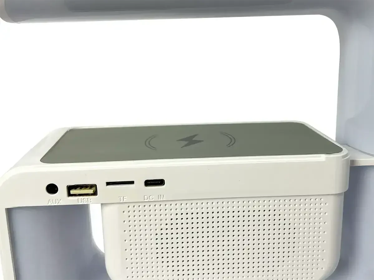 Настільний смарт світильник нічник G-Smart G6 Лампа-нічник з годинником Bluetooth-колонкою та бездротовою зарядкою