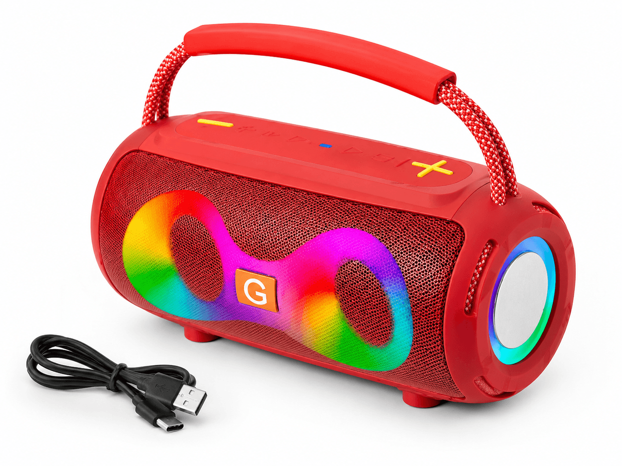 Мінідинамік Bluetooth LED ET-311 з підсвіткою, портативна бездротова колонка