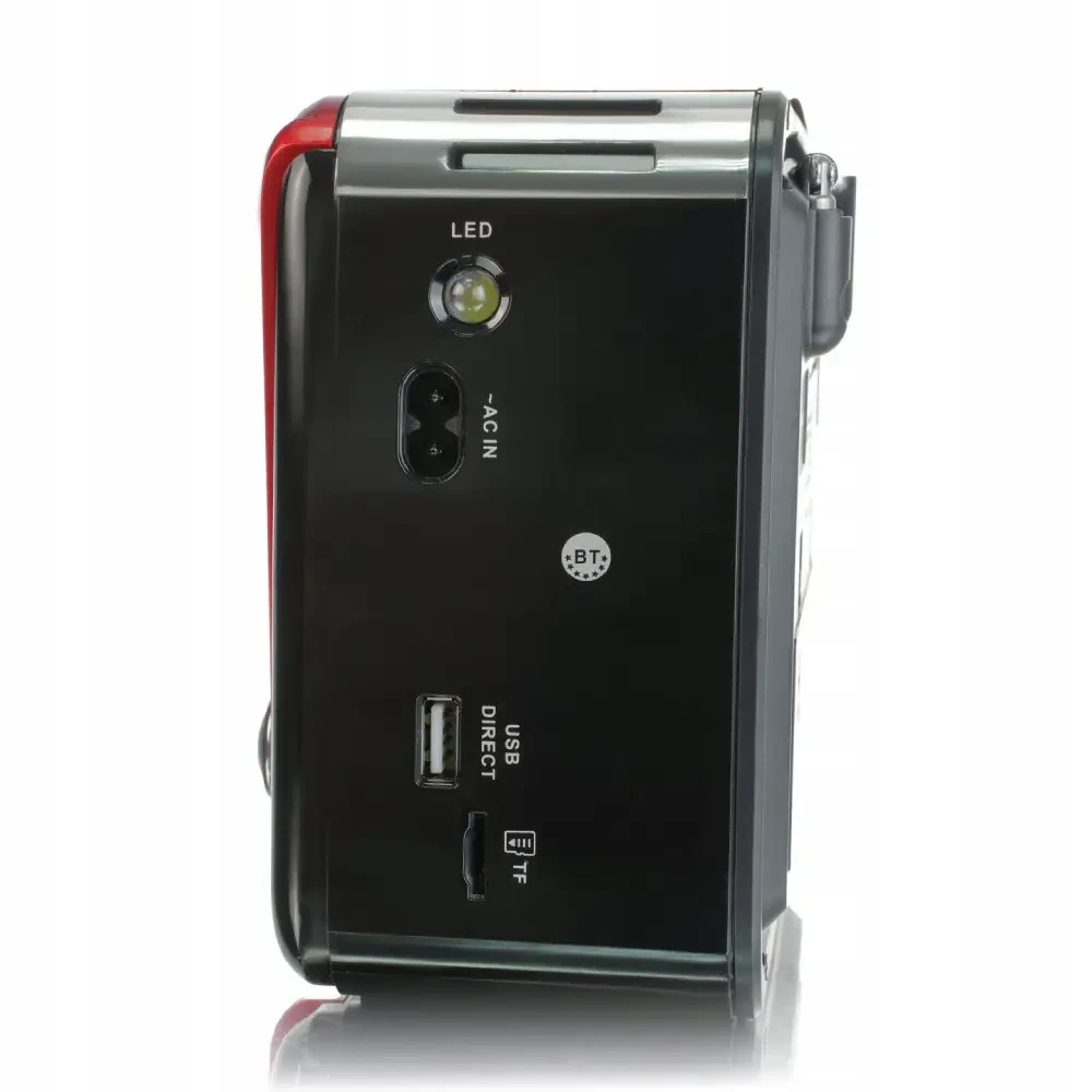 Радіоприймач акумуляторний з Bluetooth, MP3 та ліхтариком, Golon RX-BT455S AM / Портативне радіо