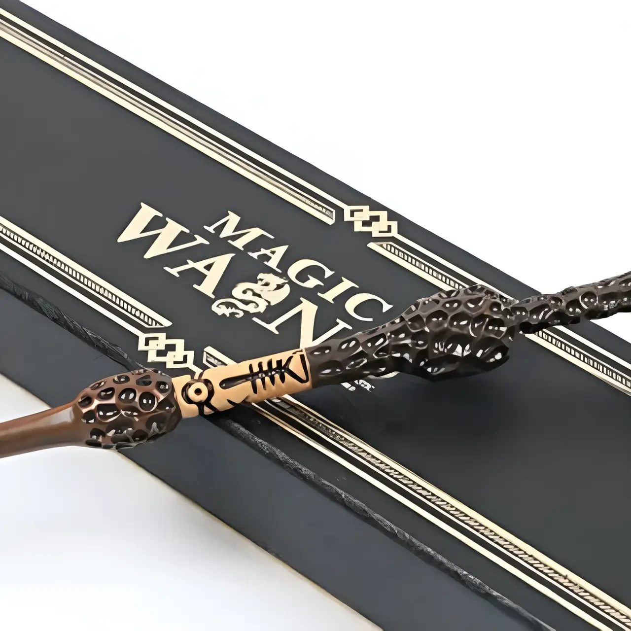 Магічна паличка з вогнем Albus Dumbledore FW1 40 см, чарівна паличка в стилі Гаррі Поттера, що стріляє вогнем, подарунковий набір