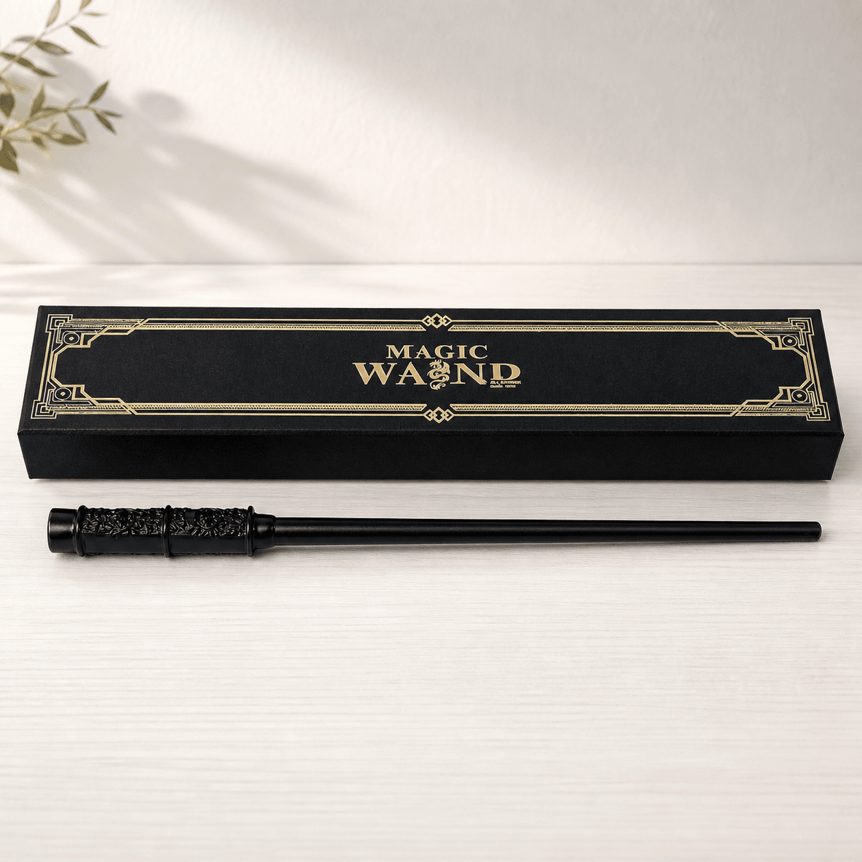 Магічна паличка Черная Magic Wand — Подарунковий набір з USB-зарядкою й ефектним дизайном, що стріляє вогнем