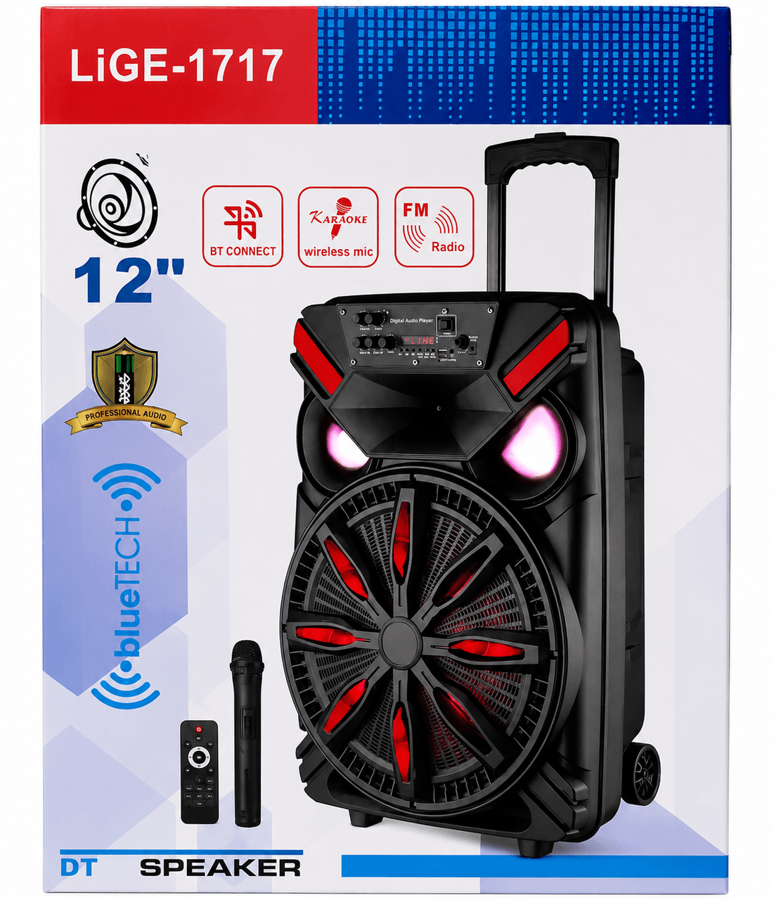 Акустична система LiGE-1717 акумулятор Bluetooth з мікрофоном 12″ 25 Вт | Бездротова аудіосистема