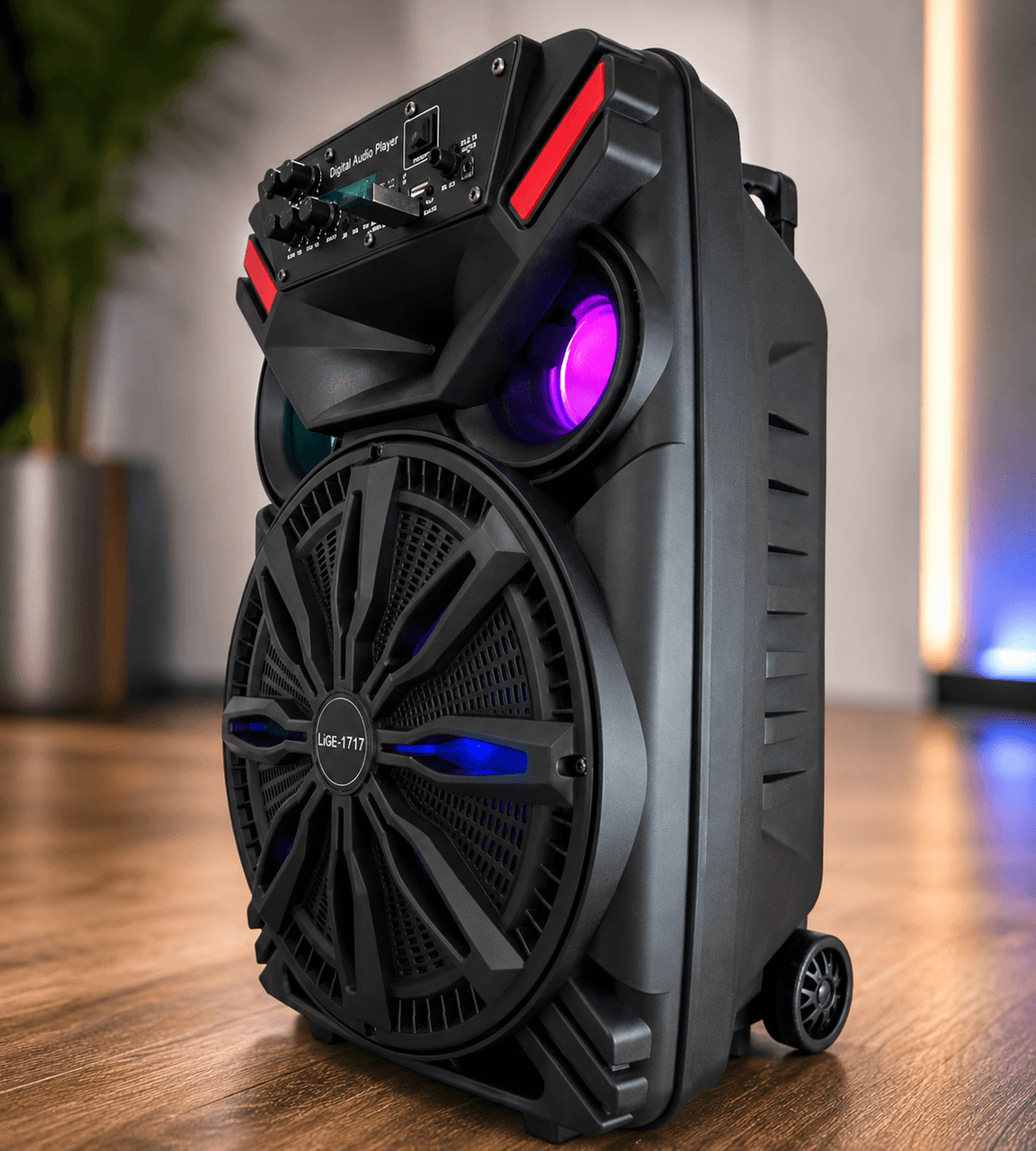 Акустична система LiGE-1717 акумулятор Bluetooth з мікрофоном 12″ 25 Вт | Бездротова аудіосистема