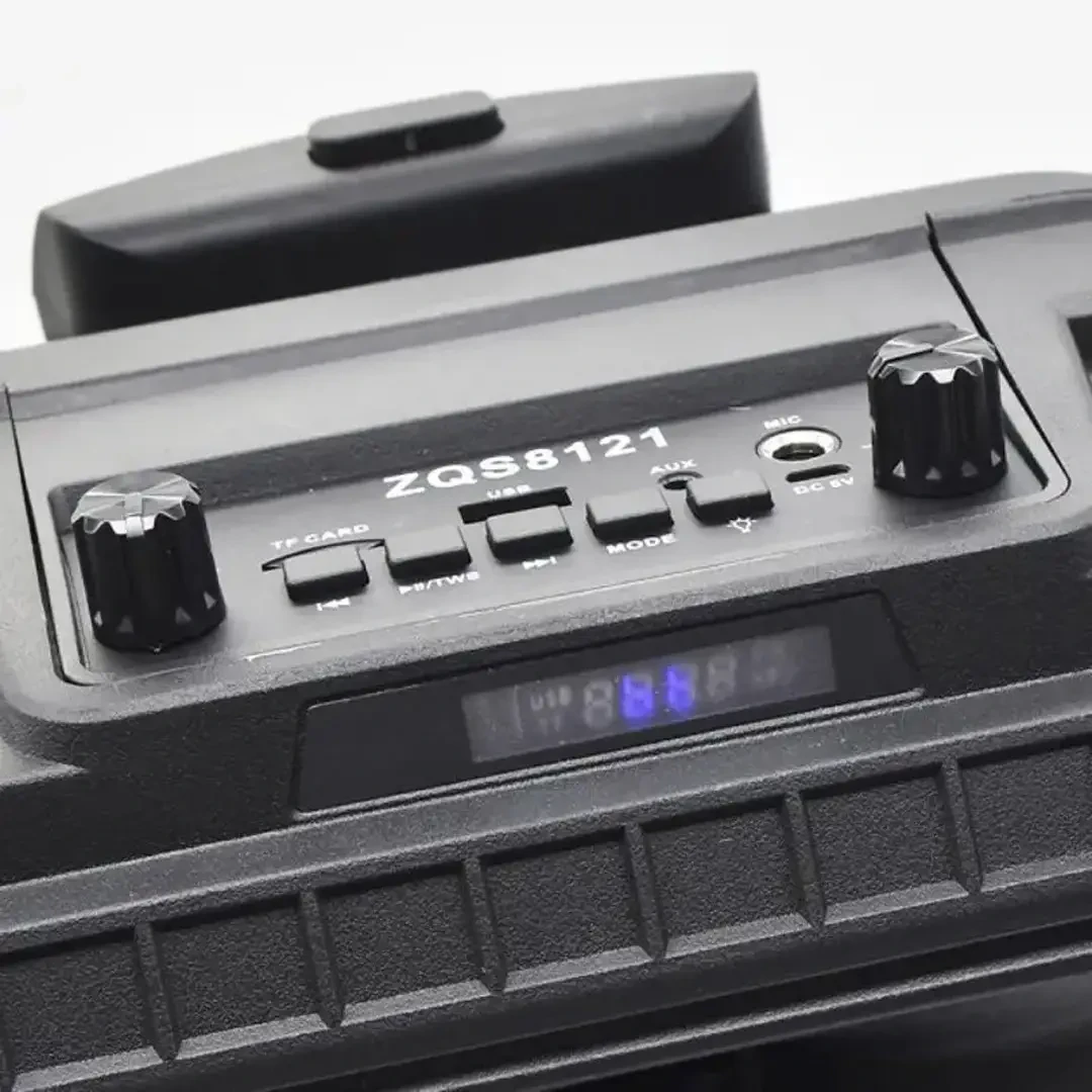 Портативна колонка Bluetooth на акумуляторі з підсвічуванням, мікрофоном та пультом ZQS8121