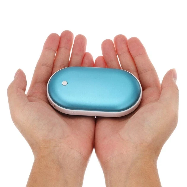 Грілка для рук і повербанк 2 в 1 Pebble hand warmer Грілка-повербанк 5000 mAh Power Bank з підігрівом