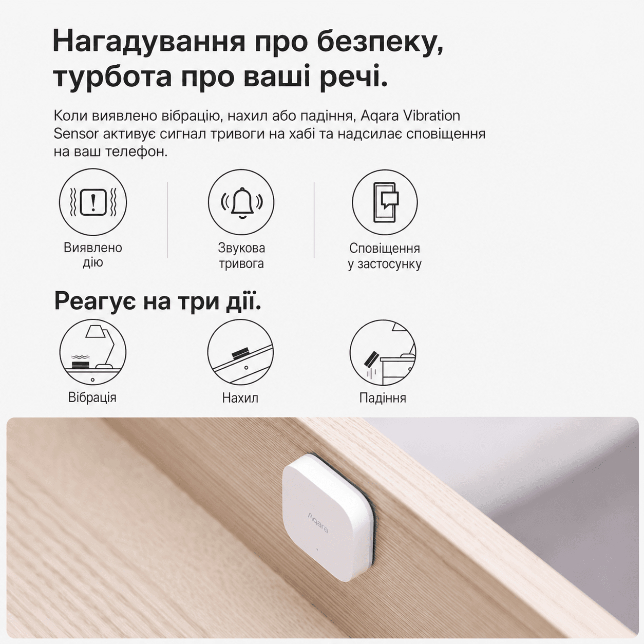 Датчик вібрації Aqara Vibration Sensor Detector