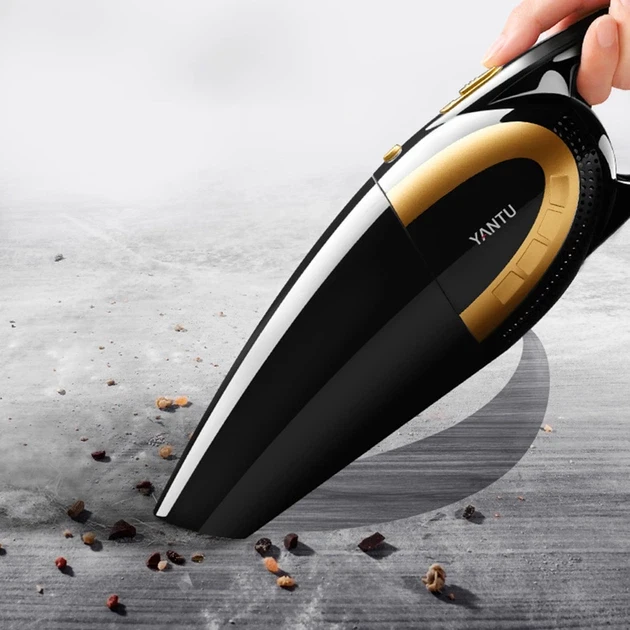 Автомобільний пилосос YANTU E03 Black + Gold 80 Вт НЕРА фільтр