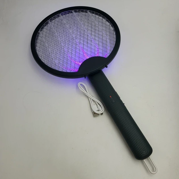 Мухобійка акумуляторна електрична складна знищувач комах UKC Electric Mosquito Swatter