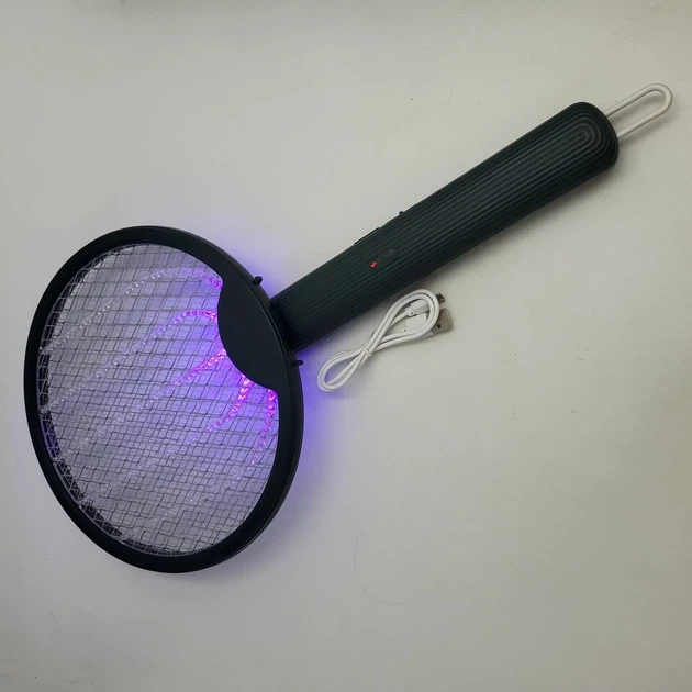 Мухобійка акумуляторна електрична складна знищувач комах UKC Electric Mosquito Swatter