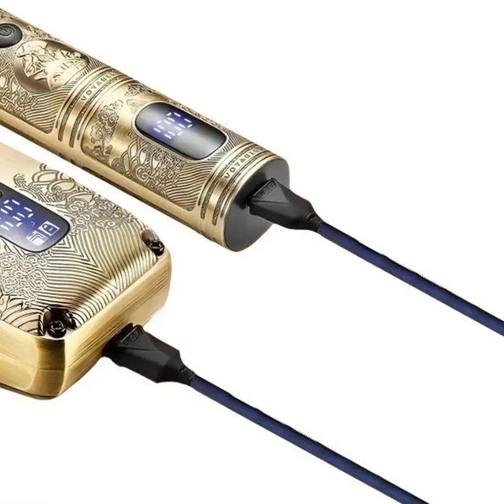 Машинка для стриження волосся й бороди з 4 насадками, з USB, VGR V-649, Золотистий/Набір шейвер і тример для стриження