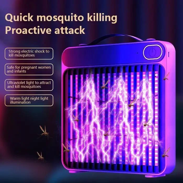 Електричний відлякувач комах Mosquito Killing Lamp BG-010 / УФ-лампа від комарів 360° USB / Настінний знищувач комах