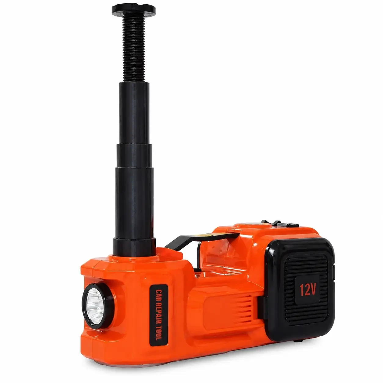 Набір 3в1 електродомкрат, компресор і ліхтар, 180 W, 12 V, 3.5 т, ZSY01-X, Жовтогарячий/Електричний домкрат для авто