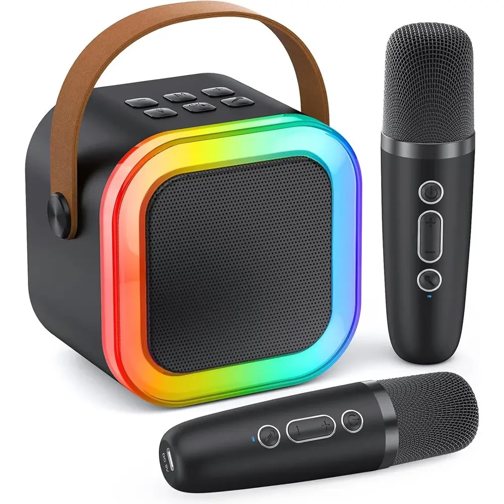 Караоке-система K12 з двома мікрофонами, Bluetooth, чорна