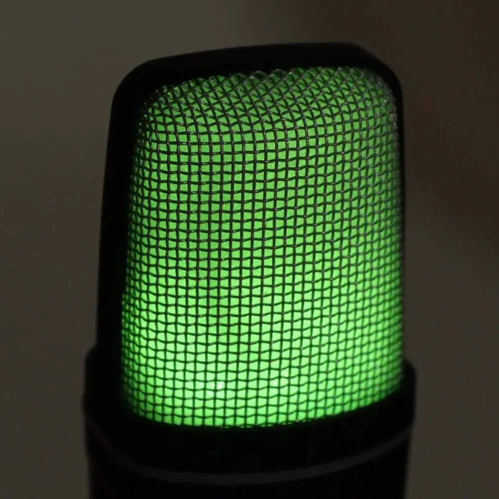 Конденсаторний мікрофон із попфільтром і RGB-підсвіткою, від USB, Чорний/Ігровий мікрофон для ПК/ Мікрофон для подкастів