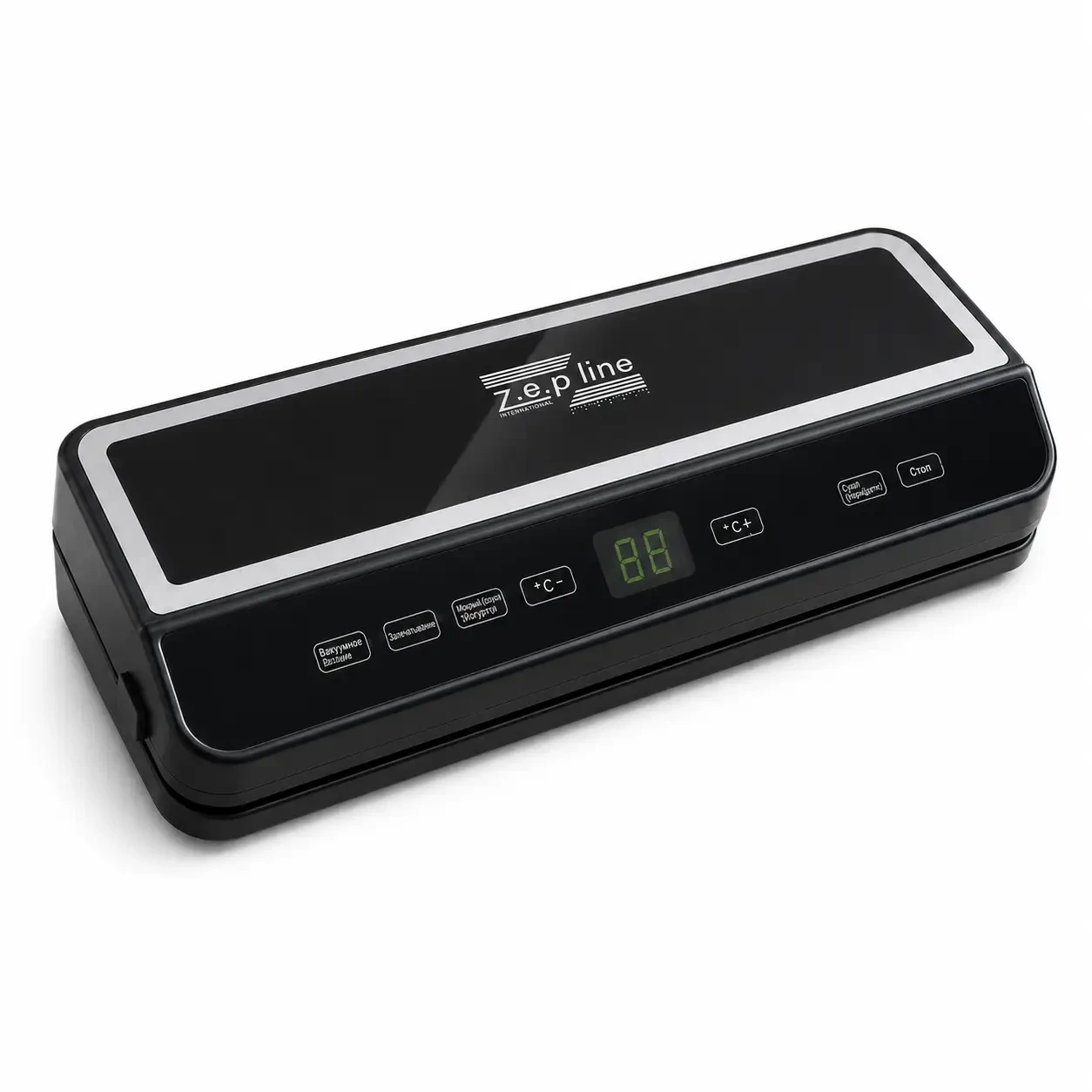 Вакууматор 35 см із рулоном пакетів, LED, 200 Вт, ZP-00374, Чорний/Вакуумний пакувальник із різаком для сухих і вологих продуктів