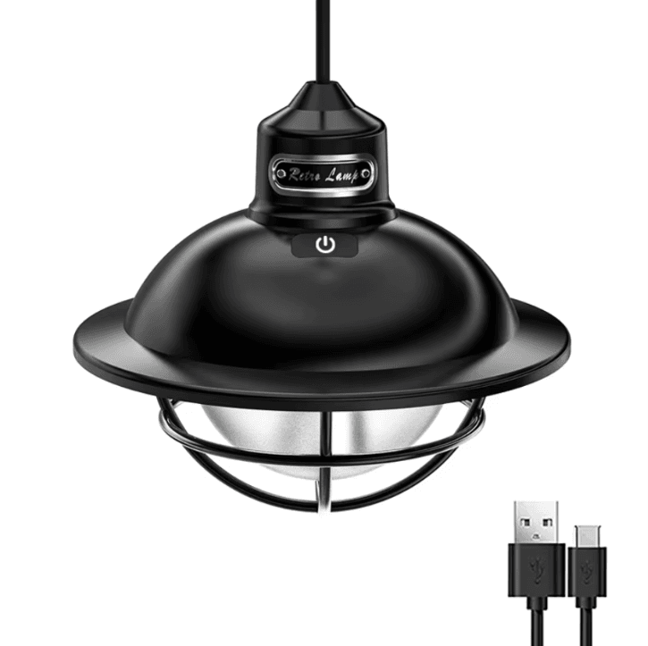 Акумуляторний ретро LED-ліхтар SSP-10 для кемпінгу з USB-зарядкою, димуванням і регулюванням кольору світла до 1000Lm