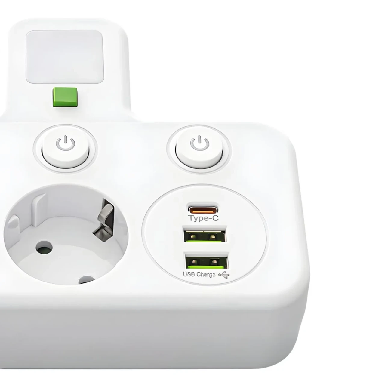 Мережевий адаптер із 5 розетками та USB-портами Універсальний та компактний пристрій, який ідеально підходить для дому, офісу, ку